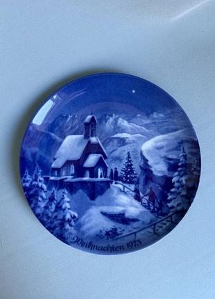 Вінтажна колекційна тарілка berlin design “weihnachten 1973” 💙