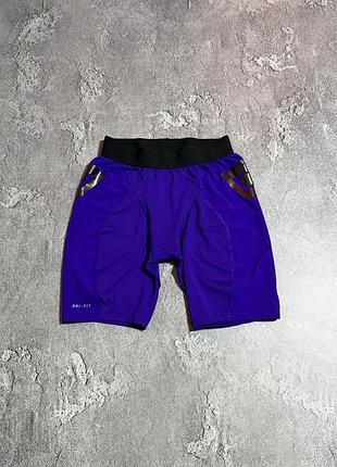 Компресійні шорти nike pro dri-fit m/l розмір оригінал фіолетові  професійна модель