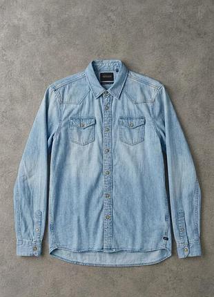 Джинсова сорочка scotch &amp; soda (amsterdams blauw / western shirt)