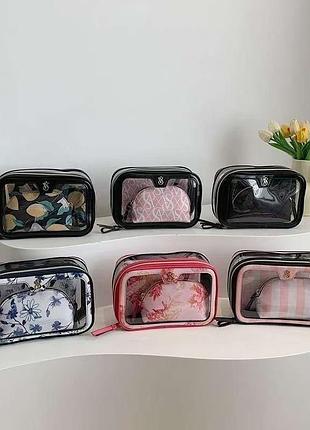 Косметичка victoria's secret (модель 4-in-1 train set / 4-piece makeup bag