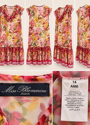 Сукня miss blumarine jeans, квітковий принт, 14 років (158–164)