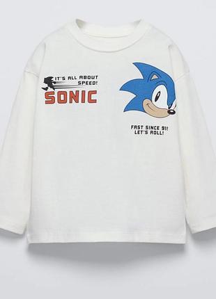 Реглан з@ра із sonic в наявності в розмірах: 2 р, 92 см, довжина 36 см, ширина 32 см, рукав від горловини 37,5 см, бавовна ☘️ 5 р, 110 см (2 одиниці)