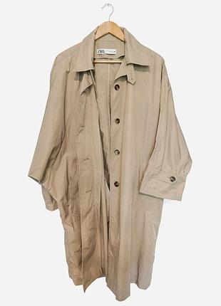 Тренч плащ оверсайз zara
