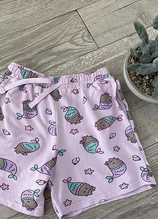 Шорти фіолетові sinsay пушин pusheen бавовна з кишенями на зріст 134