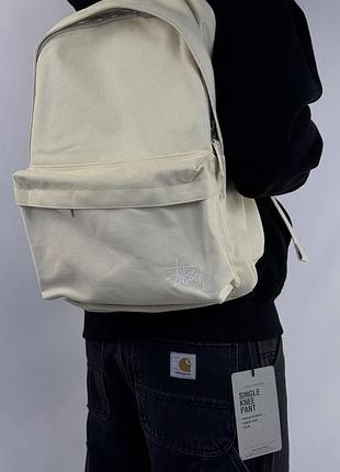 Новий рюкзак stussy canvas backpack natural