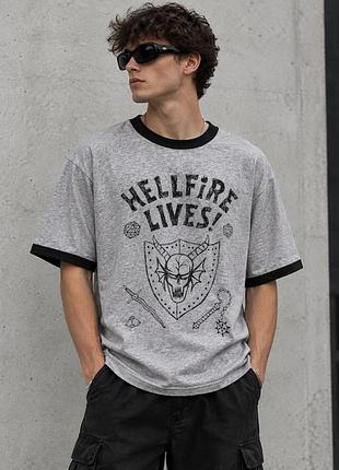 • офіційна футболка stranger things x primark | hellfire lives (2xl)