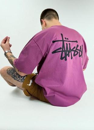 Нова футболка stussy basic stussy tee berry
