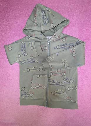 Худи 6-7 лет, рост 122 см., кофта на молнии m&amp;s с капюшоном