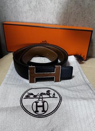 Hermes 🔥🔥ремень кожа двухсторонний