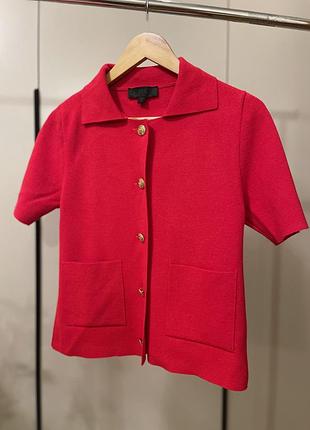 Жіноче поло zara червоне з короткими рукавами