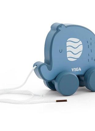 Деревянная каталка viga toys polarb слоник (44004)
