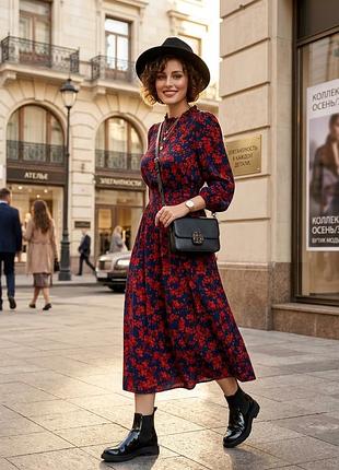 Квіткова приталена сукня marks spenser
