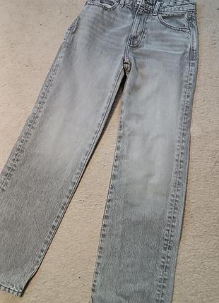 Прямі світло-сірі джинси zara straight leg, розмір 36 (s)