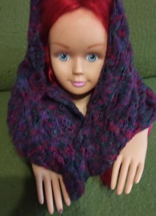 В'язаний ажурний снуд