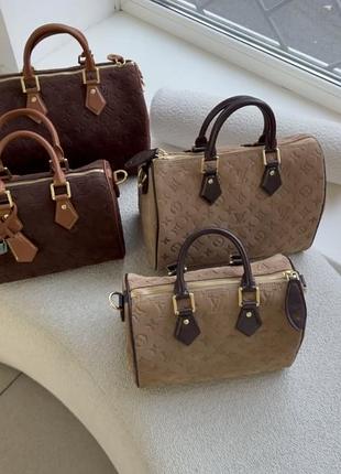 Сумки louis vuitton speedy size 30 size 25 замшева сумка