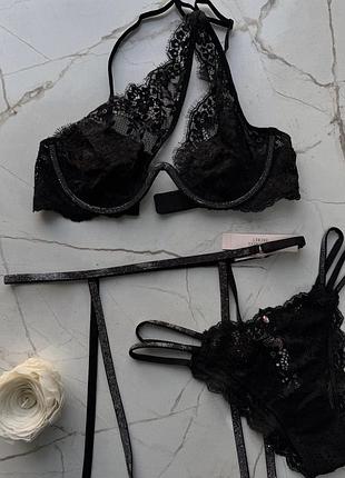 Бюстгальтер мереживний зі стразами victoria’s secret оригінал