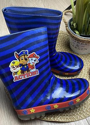 Гумові чоботи гумаки ризаки хлопчик 30-31р.-20см paw patrol