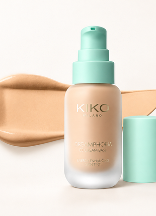 Тональный крем-флюид kiko milano dreamphoria ee cream base energy enhancing skin tint - 02 honey (000058-02)