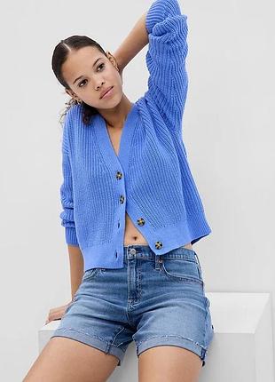 Укорочений в'язаний кардиган gap з 100% бавовни