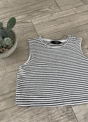 Топ primark вʼязка у смужку з розрізами на дівчинку 9-10 років зі зростом 140