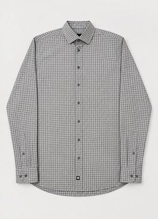 Чоловіча сорочка strellson slim fit в клітинку (розмір 37 / xs-s) 100% бавовна
