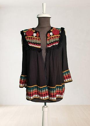 Женская накидка, легкий женский кардиган, бохо шик, zara