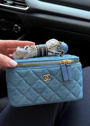 Сумка джинс chanel vanity 17 см серийный номер ✅ полный комплект ✅