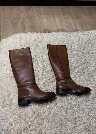 Сапоги женские высокие споги-трубы massimo dutti