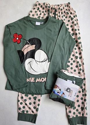 Детская пижама с длинным рукавом disney minnie 122-128 см для девочек