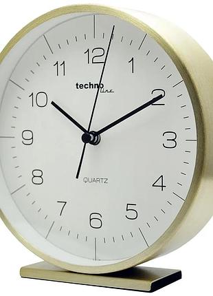 Часы настольные technoline modell a золотой (modell a золотой), для контроля времени дома и на работе, для точного отсчета времени