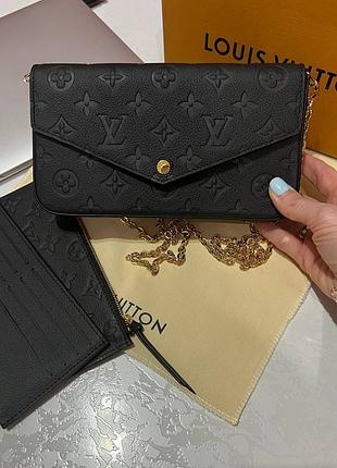 Клатч louis vuitton pochette felicie black