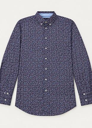 Чоловіча сорочка fynch-hatton supersoft oxford в квітковий принт (розмір xl / 43/44) 100% бавовна