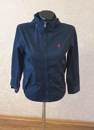 Куртка-ветровка polo by ralph lauren с капюшоном (оригинал) размер 8 детский