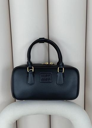 Сумка miu miu arcadie leather bag burgundy premium