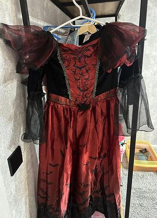 Сукня для дівчинки на halloween, червоно-чорна