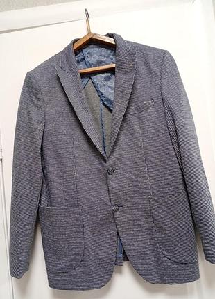 Мужской пиджак climber by cuno, размер 48 (m), slim fit, синий