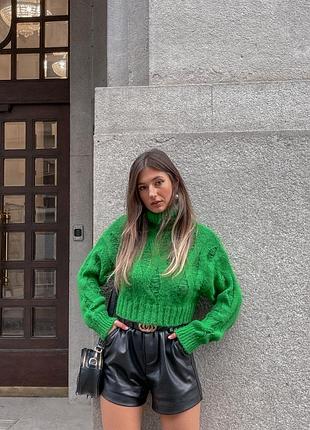 Жіночий светр zara зеленого кольору