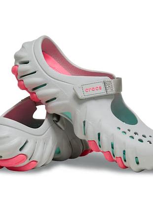 Женские балетки crocs echo mary jane fade. оригинал. новые. w7, w8