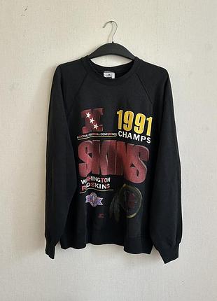 Свитшот/кофта lee washington redskins nfl nfc super bowl 1991 starter vintage rare made in usa