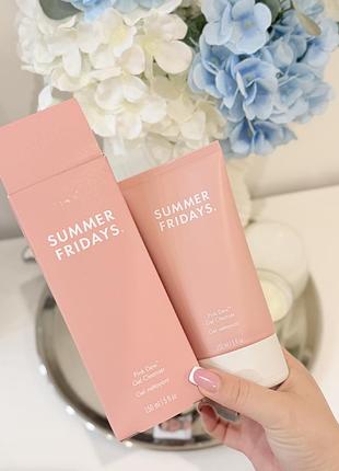 М'який гель для вмивання summer fridays pink dew™ gel cleanser об’ємом 150 мл.