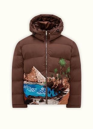 Куртка vescartes rihla puffer коричнева streetwear