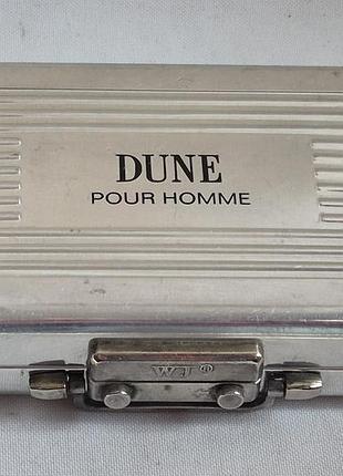 Вінтажний дорожній бритвений набір christian dior dune pour homme у металевому кейсі