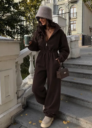 Комбинезон женский из двустороннего флиса s-m, m-l 2 цвета rin4958-557vве