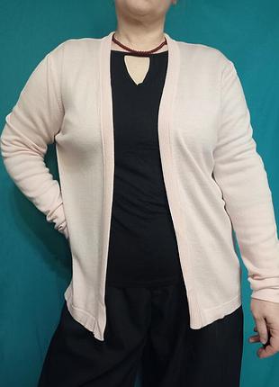 Кардиган вовняний світлий рожевий пастельний вінтаж розмір l xl woolmark недорого