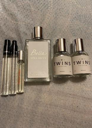 Парфуми bella, twins parfum та набір мініатюр