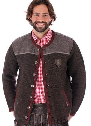 Традиционный альпийский вязаный кардиган (trachtenjacke) шерстяной