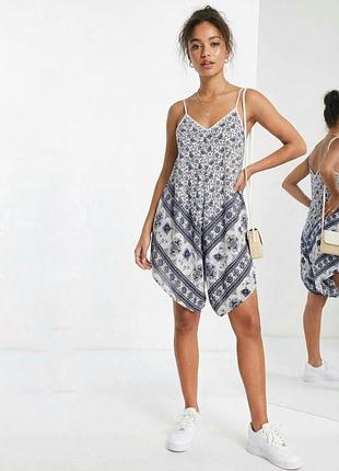 Легкий вискозный комбинезон ромпер на бретелях love my fashions lmf италия бохо принт