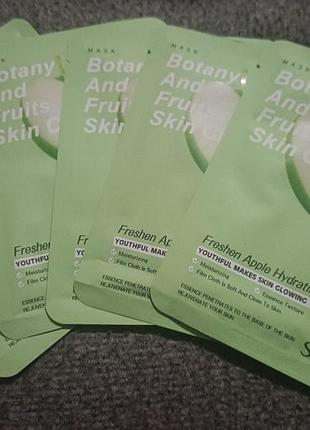 Маска для обличчя botany and fruits skin care freshen apple hydrate