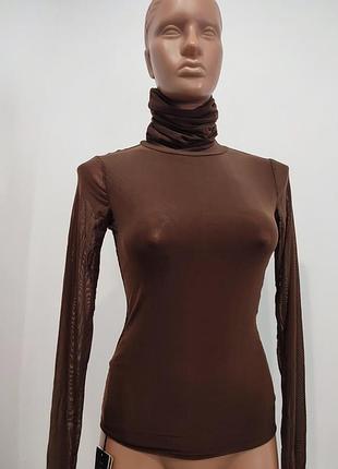 Новий шовковий сітчастий гольф-водолазка leagel (італія), розміри s, l, xl