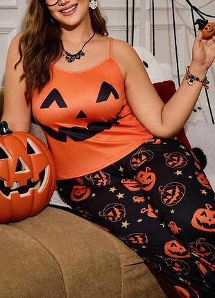 🎃 яркий и мегакомфортный пижамный комплект на хелловин! (размер 3xl / plus size) 🎃